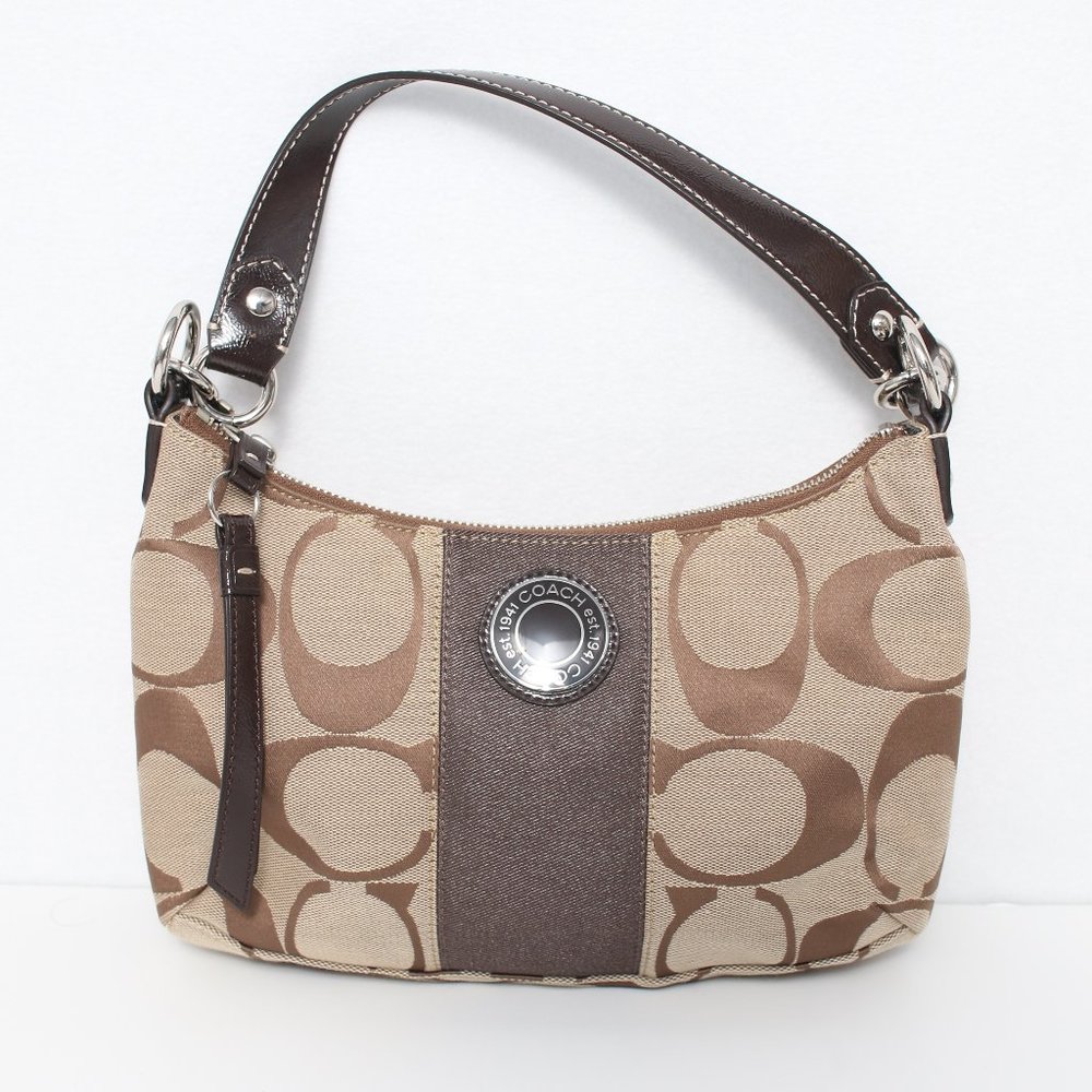 Coach | Bags | New Coach F9218 Signature Stripe Demi Handbag